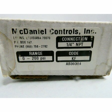 Mcdaniel Controls 2-1/2IN 1/4IN 0-200PSI NPT PRESSURE GAUGE KF AB30304